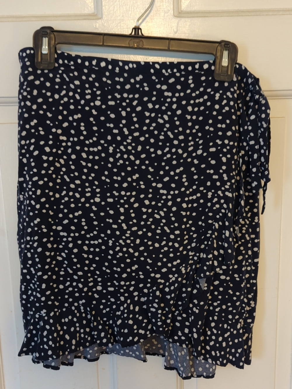 BOGO 💚 J. Crew Mercantile Navy and White Polka Dot Wrap Skirt
